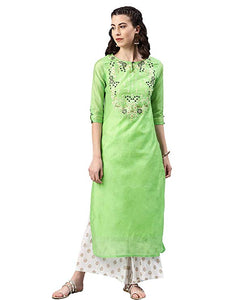 Multi Colour cotton emboroidery  fancy kurti