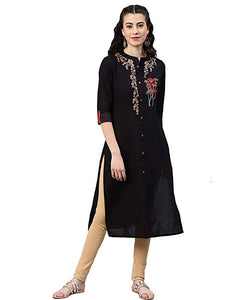 Multi Colour cotton emboroidery  fancy kurti