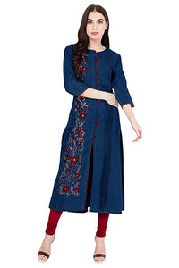 Multi Colour cotton emboroidery  fancy kurti