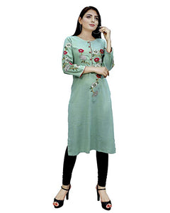 Multi Colour cotton emboroidery  fancy kurti