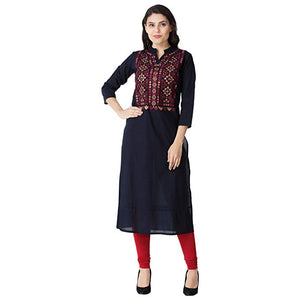 Multi Colour cotton fancy emboroidery kurti