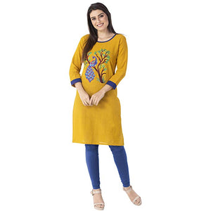 Multi Colour cotton emboroidery  fancy kurti