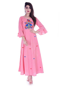 Multi Colour cotton emboroidery fancy kurti