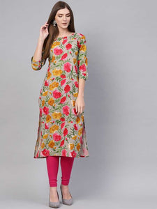 Multi Colour cotton Printed fancy kurti