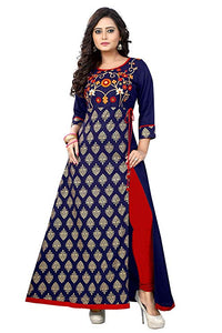 Multi Colour cotton emboroidery fancy kurti