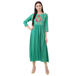 Multi Colour cotton emboroidery fancy kurti