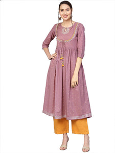 Multi Colour cotton emboroidery fancy kurti