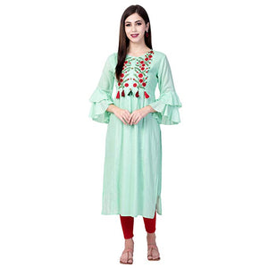 Multi Colour cotton emboroidery fancy kurti