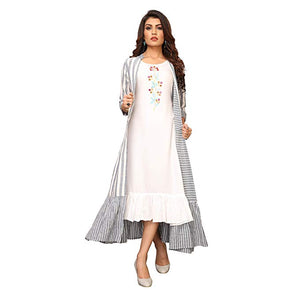 Multi Colour cotton emboroidery fancy kurti