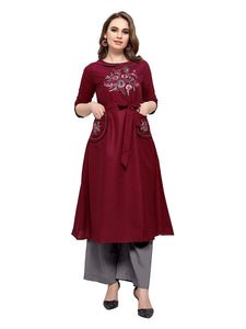 Multi Colour cotton emboroidery fancy kurti