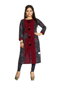 Multi Colour cotton Printed fancy kurti