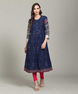 Multi Colour cotton Printed fancy kurti