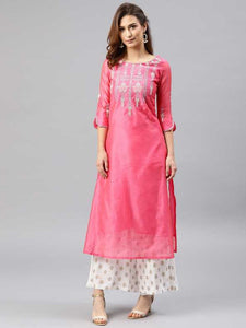 Multi Colour cotton emboroidery fancy kurti