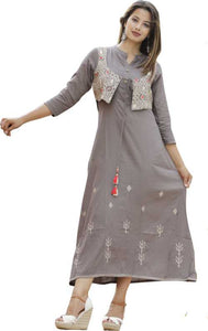 Multi Colour cotton emboroidery fancy kurti