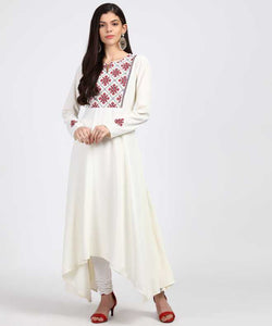 Multi Colour cotton emboroidery fancy kurti