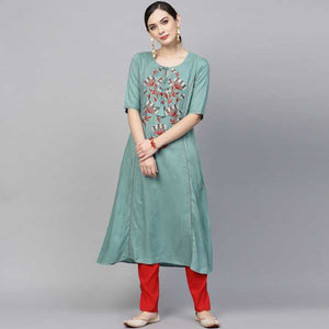 Multi Colour cotton emboroidery fancy kurti