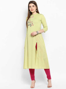 Multi Colour cotton emboroidery fancy kurti