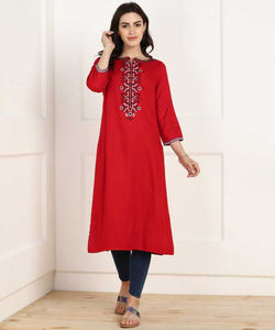 Multi Colour cotton emboroidery fancy kurti