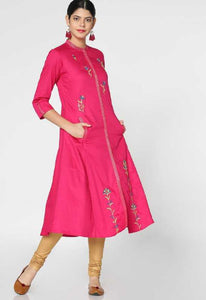 Multi Colour cotton emboroidery fancy kurti